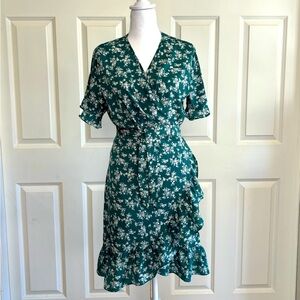 Wrap Dress Green Medium
